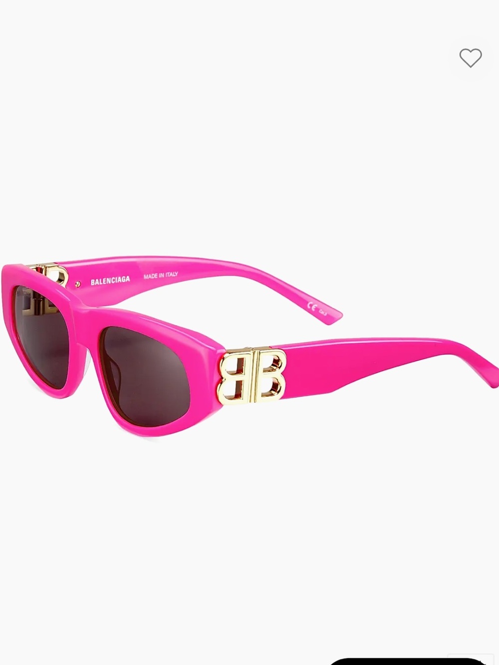 Balenciaga Pink Cat Eye Elongated Frame Sunglasses NWT